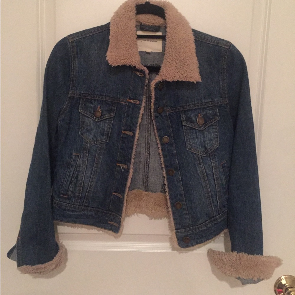Life in Progress Sherpa Lined Jean Jacket
